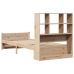 Cama con estantería sin colchón madera maciza de pino 100x200cm