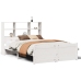 Cama con estantería sin colchón madera maciza blanca 140x200 cm