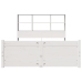Cama con estantería sin colchón madera maciza blanca 140x200 cm