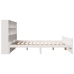 Cama con estantería sin colchón madera maciza blanca 140x200 cm
