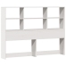 Cama con estantería sin colchón madera maciza blanca 140x200 cm