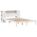 Cama con estantería sin colchón madera maciza blanca 120x200 cm