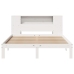 Cama con estantería sin colchón madera maciza blanca 120x200 cm