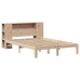 Cama con estantería sin colchón madera maciza de pino 150x200cm