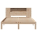 Cama con estantería sin colchón madera maciza de pino 150x200cm