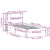 Cama con estantería sin colchón madera maciza de pino 75x190 cm