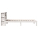 Cama con estantería sin colchón madera maciza blanca 75x190 cm
