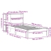Cama con estantería sin colchón madera maciza blanca 75x190 cm