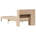 Cama con estantería sin colchón madera maciza de pino 90x190 cm