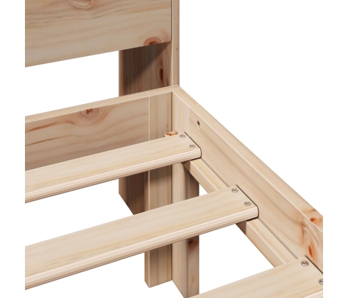 Cama con estantería sin colchón madera maciza de pino 90x190 cm