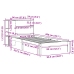 Cama con estantería sin colchón madera maciza de pino 90x200 cm
