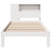 Cama con estantería sin colchón madera maciza blanca 100x200 cm