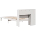 Cama con estantería sin colchón madera maciza blanca 100x200 cm
