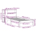 Cama con estantería sin colchón madera maciza blanca 100x200 cm