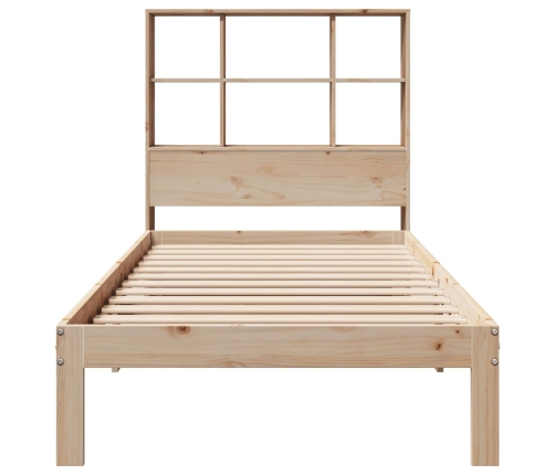 Cama con estantería sin colchón madera maciza de pino 90x190 cm