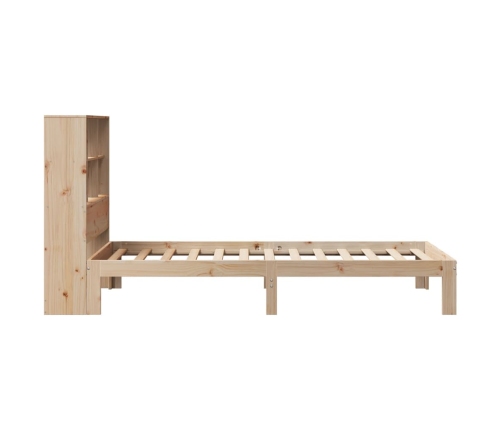 Cama con estantería sin colchón madera maciza de pino 90x190 cm
