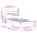 Cama con estantería sin colchón madera maciza de pino 90x190 cm
