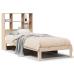 Cama con estantería sin colchón madera maciza de pino 90x200 cm