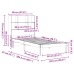 Cama con estantería sin colchón madera maciza de pino 90x200 cm