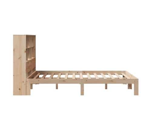 Cama con estantería sin colchón madera maciza de pino 120x200cm