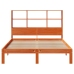 Cama con estantería sin colchón madera maciza marrón 120x190 cm