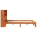 Cama con estantería sin colchón madera maciza marrón 120x190 cm