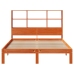 Cama con estantería sin colchón madera maciza marrón 140x190 cm