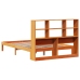 Cama con estantería sin colchón madera maciza marrón 140x190 cm