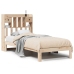 Cama con estantería sin colchón madera maciza de pino 90x200 cm