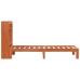 Cama con estantería sin colchón madera maciza marrón 75x190 cm