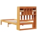 Cama con estantería sin colchón madera maciza marrón 75x190 cm