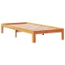Cama con estantería sin colchón madera maciza marrón 75x190 cm