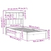 Cama con estantería sin colchón madera maciza marrón 75x190 cm