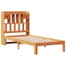 Cama con estantería sin colchón madera maciza marrón 90x190 cm