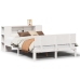 Cama con estantería sin colchón madera maciza blanca 120x190 cm