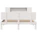 Cama con estantería sin colchón madera maciza blanca 120x190 cm