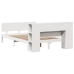 Cama con estantería sin colchón madera maciza blanca 120x190 cm