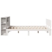 Cama con estantería sin colchón madera maciza blanca 120x200 cm