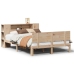 Cama con estantería sin colchón madera maciza de pino 140x200cm
