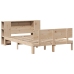 Cama con estantería sin colchón madera maciza de pino 140x200cm