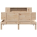 Cama con estantería sin colchón madera maciza de pino 140x200cm