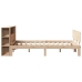 Cama con estantería sin colchón madera maciza de pino 140x200cm