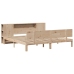 Cama con estantería sin colchón madera maciza de pino 180x200cm