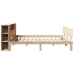 Cama con estantería sin colchón madera maciza de pino 180x200cm