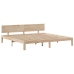 Cama con estantería sin colchón madera maciza de pino 180x200cm