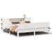Cama con estantería sin colchón madera maciza blanca 180x200 cm