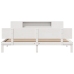 Cama con estantería sin colchón madera maciza blanca 180x200 cm