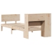 Cama con estantería sin colchón madera maciza de pino 75x190 cm