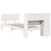 Cama con estantería sin colchón madera maciza blanca 75x190 cm