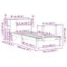 Cama con estantería sin colchón madera maciza blanca 75x190 cm